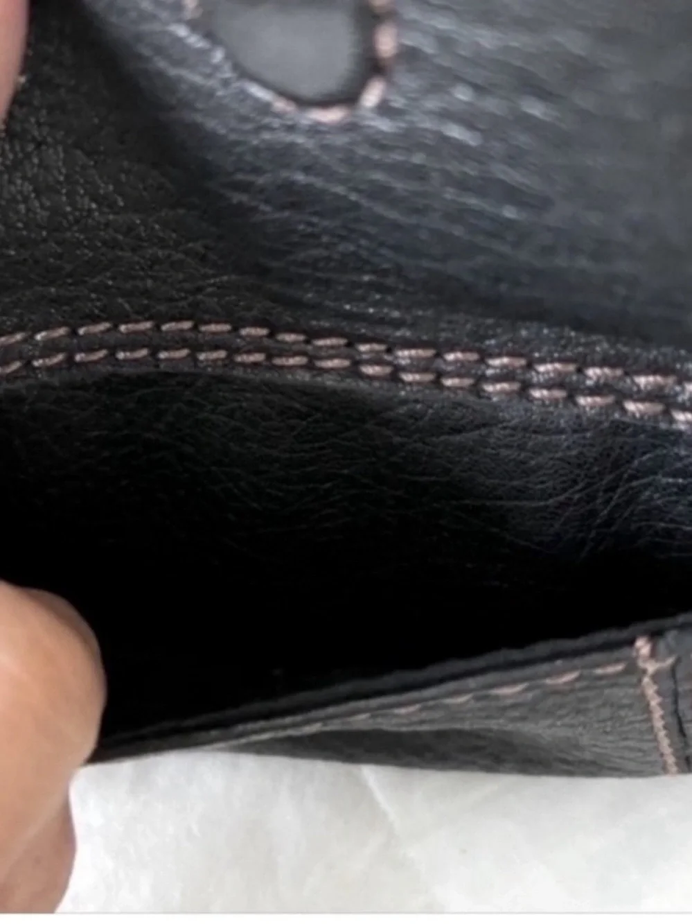 Lucky Brand Full Size Leather Wallet Flap & Zipper Closures Black Pink Silver